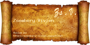Zsembery Vivien névjegykártya