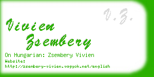 vivien zsembery business card